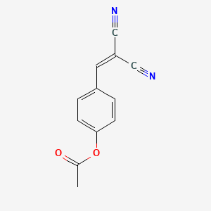 molecular formula C12H8N2O2 B14060741 4-(2,2-Dicyanovinyl)phenyl acetate CAS No. 19310-87-3