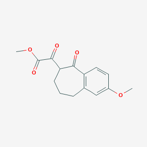 molecular formula C15H16O5 B14060774 Methyl 2-(2-methoxy-5-oxo-6,7,8,9-tetrahydro-5H-benzo[7]annulen-6-yl)-2-oxoacetate 