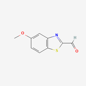 molecular formula C9H7NO2S B1406080 5-Methoxybenzothiazole-2-carboxaldehyde CAS No. 854059-90-8