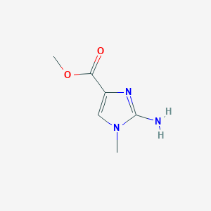 molecular formula C6H9N3O2 B14060869 methyl 2-amino-1-methyl-1H-imidazole-4-carboxylate 