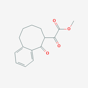 molecular formula C15H16O4 B14060890 Methyl 2-oxo-2-(5-oxo-5,6,7,8,9,10-hexahydrobenzo[8]annulen-6-yl)acetate 
