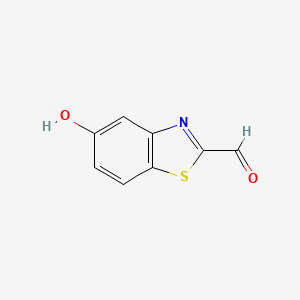 molecular formula C8H5NO2S B1406105 5-Hydroxybenzothiazole-2-carboxaldehyde CAS No. 1261845-21-9
