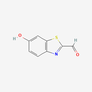 molecular formula C8H5NO2S B1406116 6-羟基苯并噻唑-2-甲醛 CAS No. 1261744-69-7