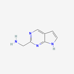 molecular formula C7H8N4 B1406118 7H-Pyrrolo[2,3-d]pyrimidin-2-ylmethanamine CAS No. 1368194-74-4