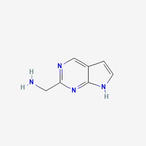 molecular formula C7H8N4 B1406118 7H-Pyrrolo[2,3-d]pyrimidine-2-methanamine CAS No. 1368194-74-4