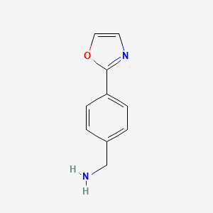 molecular formula C10H10N2O B1406126 (4-(恶唑-2-基)苯基)甲胺 CAS No. 885466-67-1