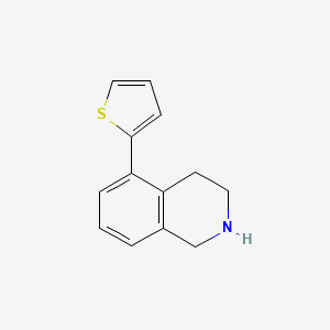 molecular formula C13H13NS B1406127 5-(Thiophen-2-yl)-1,2,3,4-tetrahydroisoquinoline CAS No. 1518421-00-5