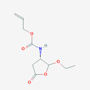 molecular formula C10H15NO5 B14061279 allyl ((3S)-2-ethoxy-5-oxotetrahydrofuran-3-yl)carbamate 