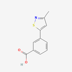 molecular formula C11H9NO2S B1406131 3-(3-甲基异噻唑-5-基)-苯甲酸 CAS No. 1401522-26-6