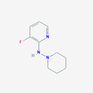 molecular formula C10H14FN3 B1406135 3-Fluoro-N-(piperidin-1-yl)pyridin-2-amine CAS No. 1549646-15-2
