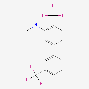 molecular formula C16H13F6N B14061358 (4,3'-Bis(trifluoromethyl)biphenyl-3-yl)-dimethyl-amine 