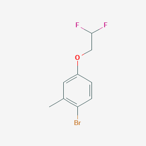 molecular formula C9H9BrF2O B1406136 1-Bromo-4-(2,2-difluoroethoxy)-2-methylbenzene CAS No. 1547928-53-9