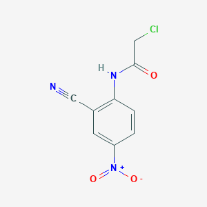 molecular formula C9H6ClN3O3 B140614 2-chloro-N-(2-cyano-4-nitrophenyl)acetamide CAS No. 131456-85-4