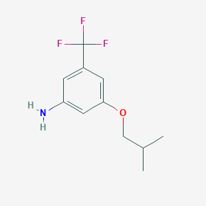 molecular formula C11H14F3NO B1406143 3-Isobutoxy-5-(trifluoromethyl)benzenamine CAS No. 1556770-90-1