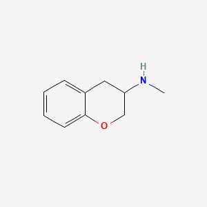 molecular formula C10H13NO B14061503 N-methyl-3,4-dihydro-2H-1-benzopyran-3-amine 