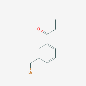 molecular formula C10H11BrO B14061518 1-(3-(Bromomethyl)phenyl)propan-1-one 
