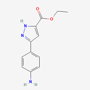 ethyl 5-(4-aminophenyl)-1H-pyrazole-3-carboxylate