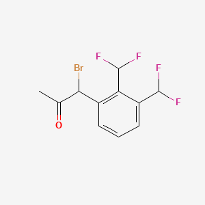 molecular formula C11H9BrF4O B14061606 1-(2,3-Bis(difluoromethyl)phenyl)-1-bromopropan-2-one 