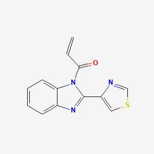 molecular formula C13H9N3OS B14061668 1-[2-(1,3-Thiazol-4-yl)-1H-benzimidazol-1-yl]prop-2-en-1-one CAS No. 65993-01-3