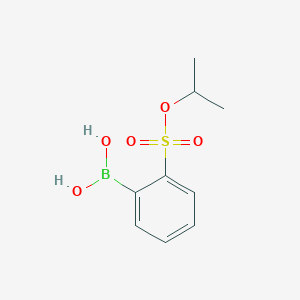 molecular formula C9H13BO5S B14061814 (2-(Isopropoxysulfonyl)phenyl)boronic acid 