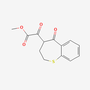 molecular formula C13H12O4S B14061818 Methyl 2-oxo-2-(5-oxo-2,3,4,5-tetrahydrobenzo[b]thiepin-4-yl)acetate 