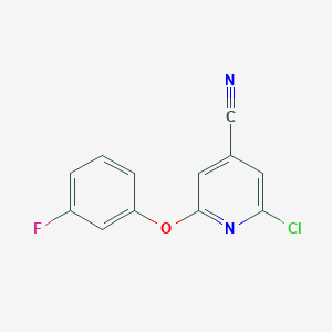 2-Chloro-6-(3-fluorophenoxy)isonicotinonitrile