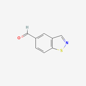 molecular formula C8H5NOS B1406192 苯并[d]异噻唑-5-甲醛 CAS No. 1187243-11-3