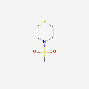 molecular formula C5H11NO2S2 B14061953 4-Methylsulfonylthiomorpholine 