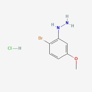 molecular formula C7H10BrClN2O B14062024 (2-Bromo-5-methoxyphenyl)hydrazine hydrochloride CAS No. 1071699-79-0