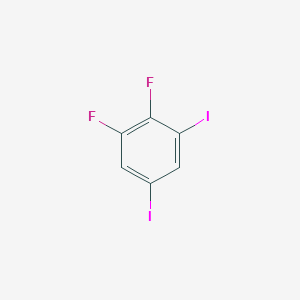 molecular formula C6H2F2I2 B14062036 1,2-Difluoro-3,5-diiodobenzene 