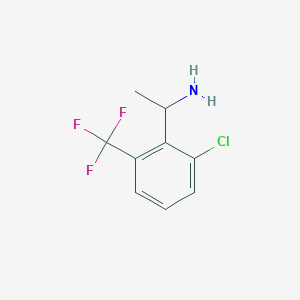 1-[2-Chloro-6-(trifluoromethyl)phenyl]ethan-1-amine