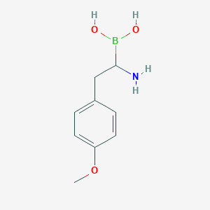 molecular formula C9H14BNO3 B14062211 (R)-(1-amino-2-(4-methoxyphenyl)ethyl)boronic acid 