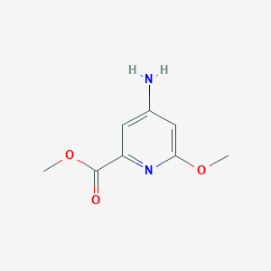 molecular formula C8H10N2O3 B1406230 Methyl 4-amino-6-methoxypicolinate CAS No. 1443759-42-9