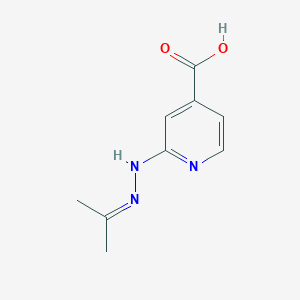 molecular formula C9H11N3O2 B1406236 2-(2-(Propan-2-ylidene)hydrazinyl)isonicotinic acid CAS No. 1620569-20-1
