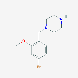 1-[(4-Bromo-2-methoxyphenyl)methyl]piperazine