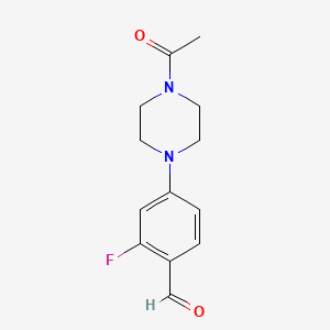 4-(4-Acetylpiperazin-1-yl)-2-fluorobenzaldehyde