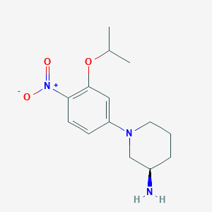 (3R)-1-[4-nitro-3-(propan-2-yloxy)phenyl]piperidin-3-amine