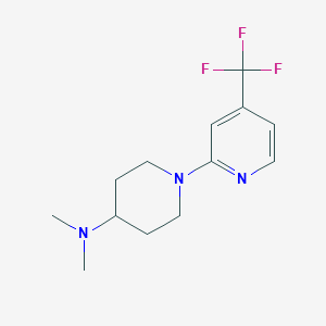 molecular formula C13H18F3N3 B1406248 N,N-Dimethyl-1-(4-(trifluoromethyl)pyridin-2-yl)piperidin-4-amine CAS No. 1713160-35-0