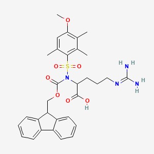 molecular formula C31H36N4O7S B14062489 N-Fmoc-N-(4-Methoxy-2,3,6-Trimethylbenzenesulfonyl)-L-Arginine 
