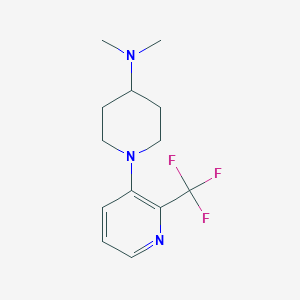 molecular formula C13H18F3N3 B1406251 N,N-dimethyl-1-[2-(trifluoromethyl)pyridin-3-yl]piperidin-4-amine CAS No. 1779124-45-6