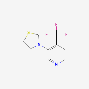 molecular formula C9H9F3N2S B1406252 3-(4-(Trifluoromethyl)pyridin-3-yl)thiazolidine CAS No. 1779122-77-8