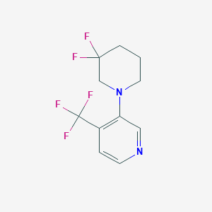 molecular formula C11H11F5N2 B1406253 3-(3,3-Difluoropiperidin-1-yl)-4-(trifluoromethyl)pyridine CAS No. 1707367-42-7