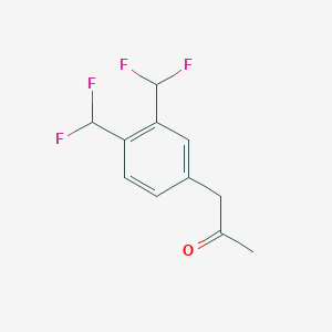 molecular formula C11H10F4O B14062555 1-(3,4-Bis(difluoromethyl)phenyl)propan-2-one 