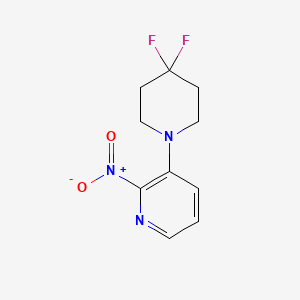 molecular formula C10H11F2N3O2 B1406257 3-(4,4-Difluoropiperidin-1-yl)-2-nitropyridine CAS No. 1707373-89-4