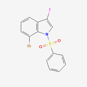 7-Bromo-3-iodo-1-(phenylsulfonyl)-1H-indole