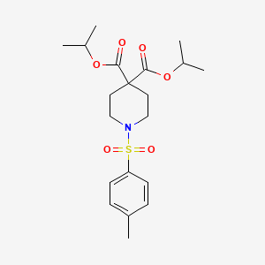 molecular formula C20H29NO6S B1406279 1-(Toluene-4-sulfonyl)-piperidine-4,4-dicarboxylic acid diisopropyl ester CAS No. 1523618-00-9