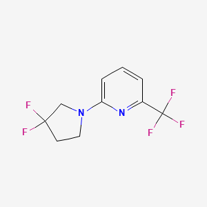 molecular formula C10H9F5N2 B1406283 2-(3,3-Difluoropyrrolidin-1-yl)-6-(trifluoromethyl)pyridine CAS No. 1713162-82-3