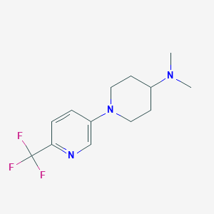 molecular formula C13H18F3N3 B1406284 N,N-Dimethyl-1-(6-(trifluoromethyl)pyridin-3-yl)piperidin-4-amine CAS No. 1774898-46-2