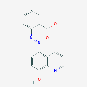 molecular formula C17H13N3O3 B14062854 Methyl 2-[2-(8-oxoquinolin-5(8H)-ylidene)hydrazinyl]benzoate CAS No. 101601-51-8