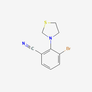 3-Bromo-2-(thiazolidin-3-yl)benzonitrile